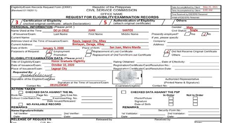 errf form csc|[Printable] Examination Records Request Form (ERRF) .